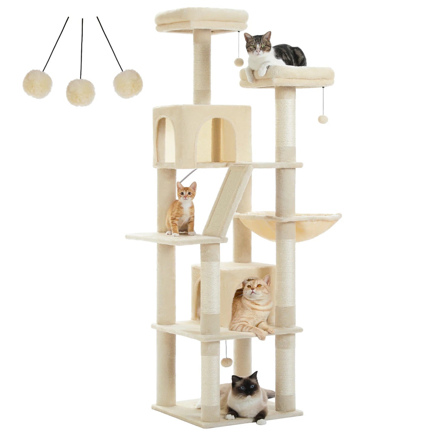 CatLuxe Large Cat Tower – Spacious Multi-Level Design