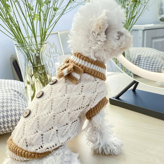 Soft Cozy Cat Clothes Autumn Winter Warm Knit Sweatshirt