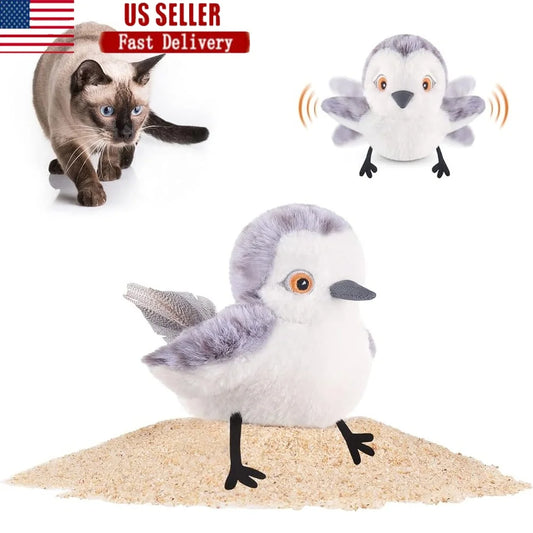 Rechargeable Flapping Bird Cat Toy Interactive Plush Catnip