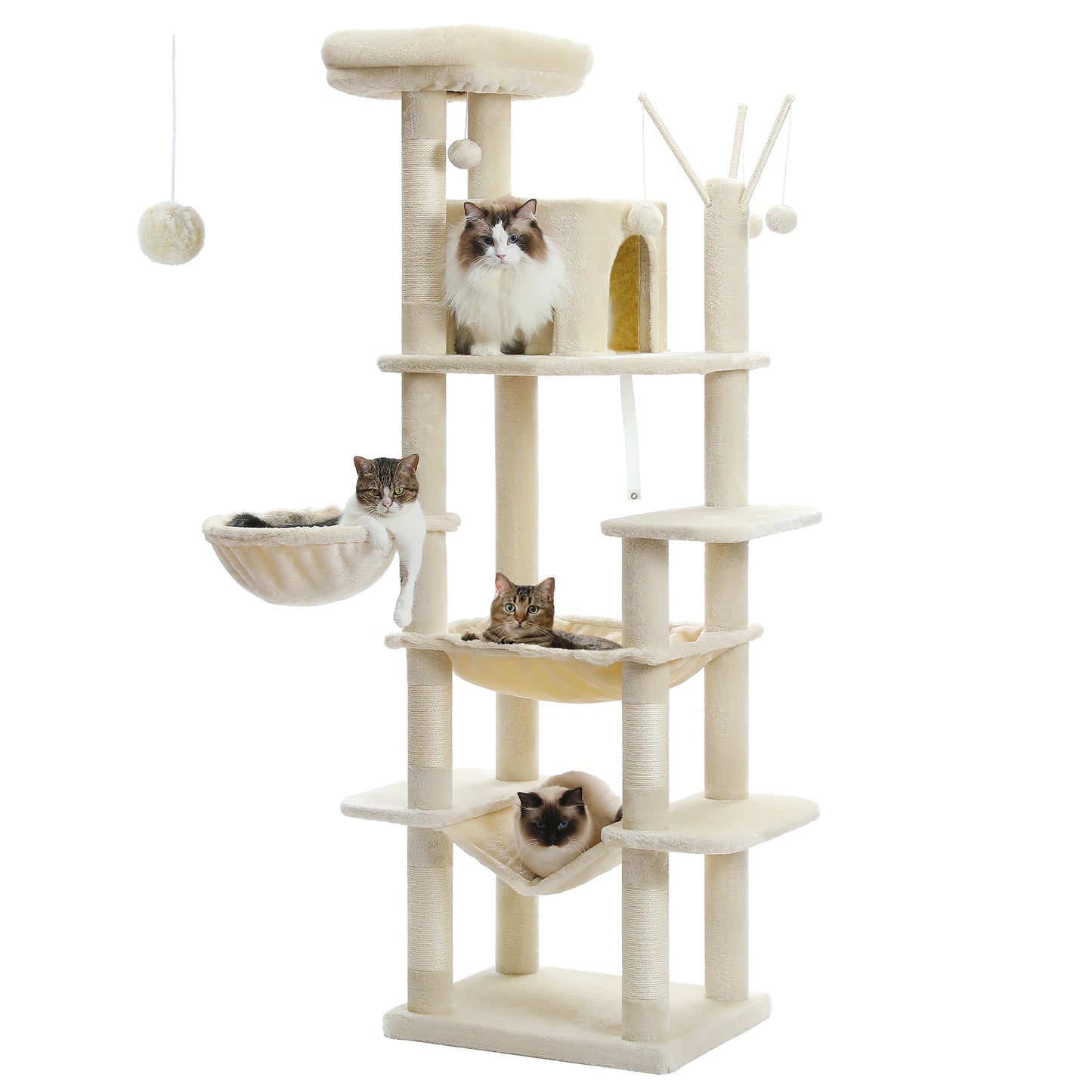 CatLuxe Large Cat Tower – Spacious Multi-Level Design