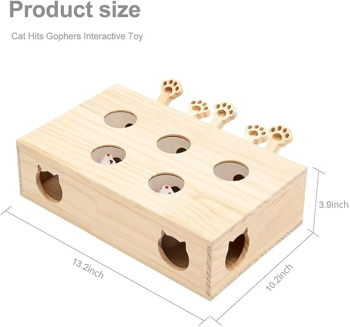 Interactive Whack-a-Mole Cat Toy for Indoor Play