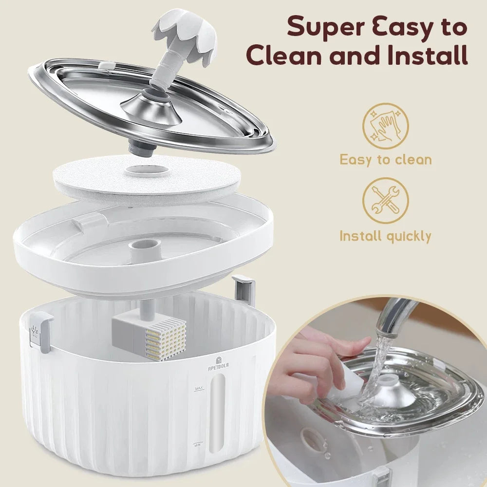 APETDOLA Cat Water Fountain Automatic Pet Dispenser FP10