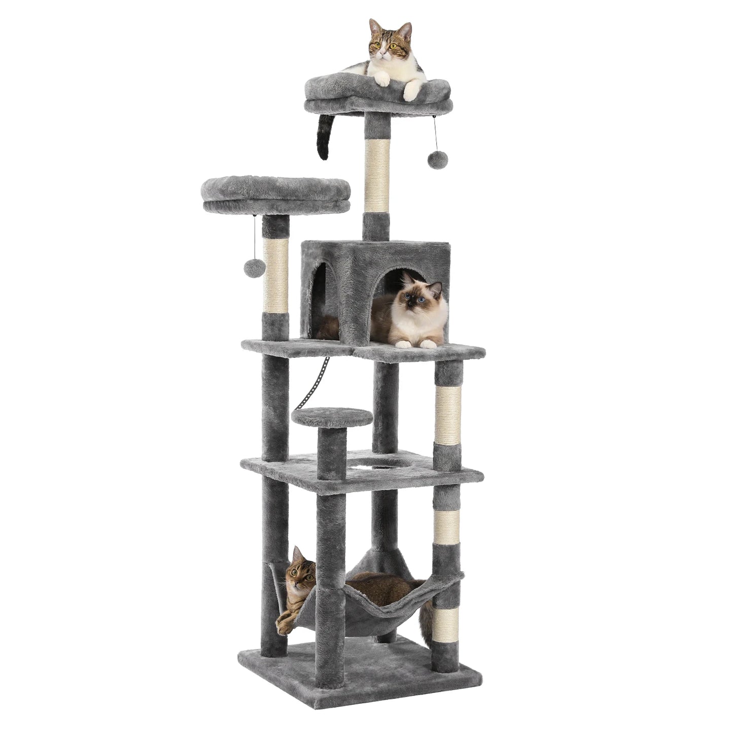 CatLuxe Large Cat Tower – Spacious Multi-Level Design