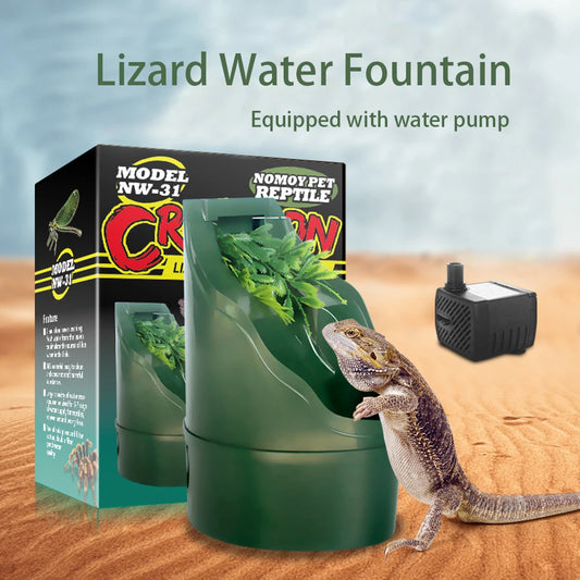 Lizard Chameleon Automatic Water Drinker Imitation Plant Feeder