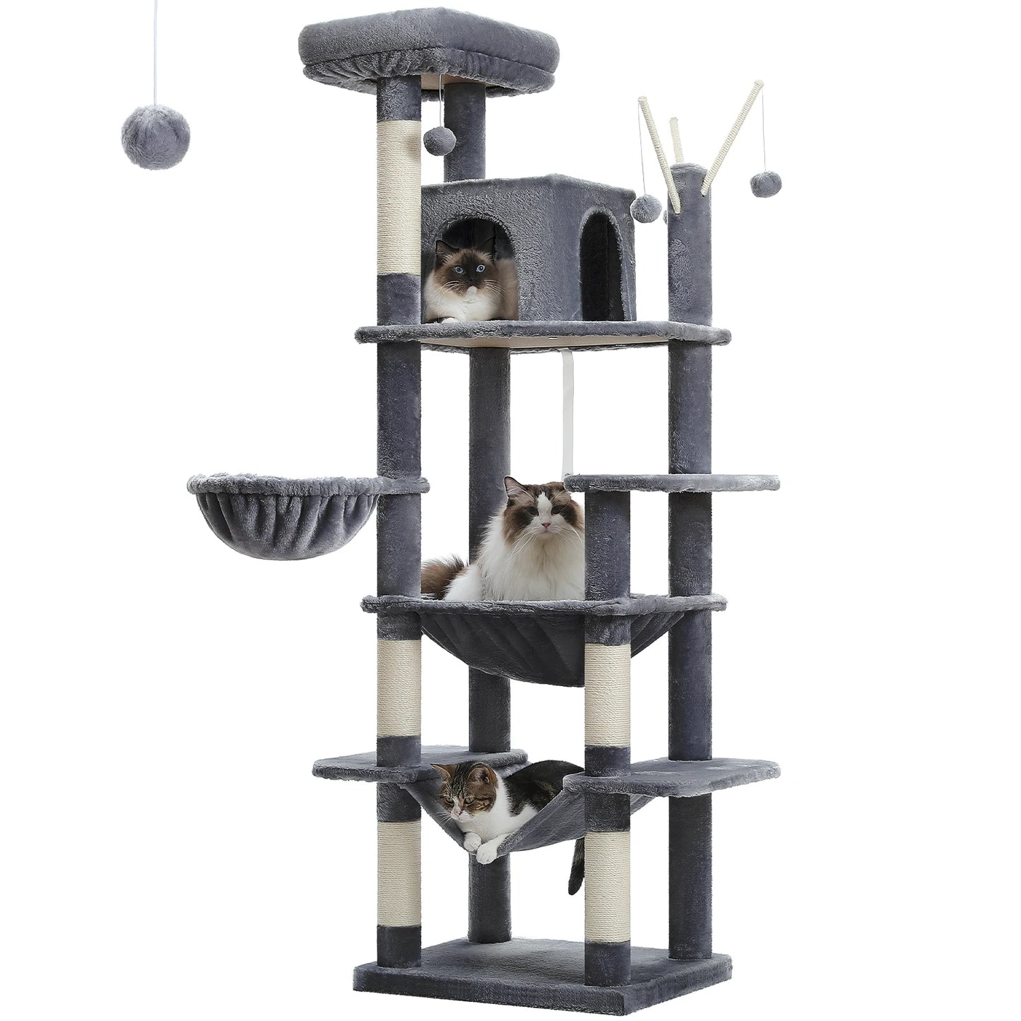 CatLuxe Large Cat Tower – Spacious Multi-Level Design