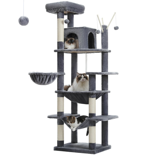 Large Cat Tree Tall Cat Tower for Indoor Cats Multi-Level