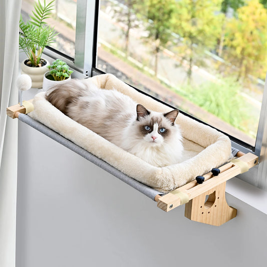 Cat Mattress Window Hammock Double-Sided Bed All Seasons High-Quality Hardwood Framework Suitable for All Cats Window Sill Floor Bedside