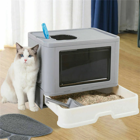 PetComfort Hooded Litter Box – Enclosed Design for Privacy