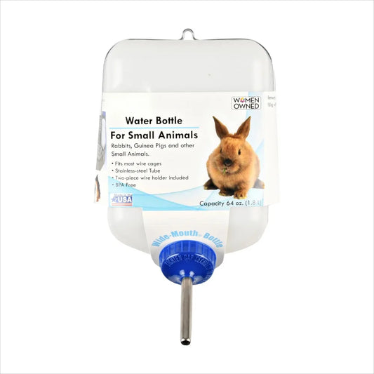 Small Animal Water Bottle, Plastic, 64 Oz. for Pets
