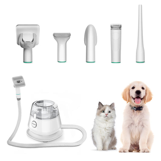 Pet Grooming Kit & Vacuum Suction 99% Pet Hair Tools