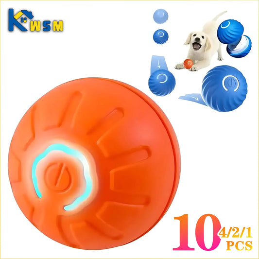 1-10PCS Smart Dog Toy Ball Interactive USB Moving Bounce