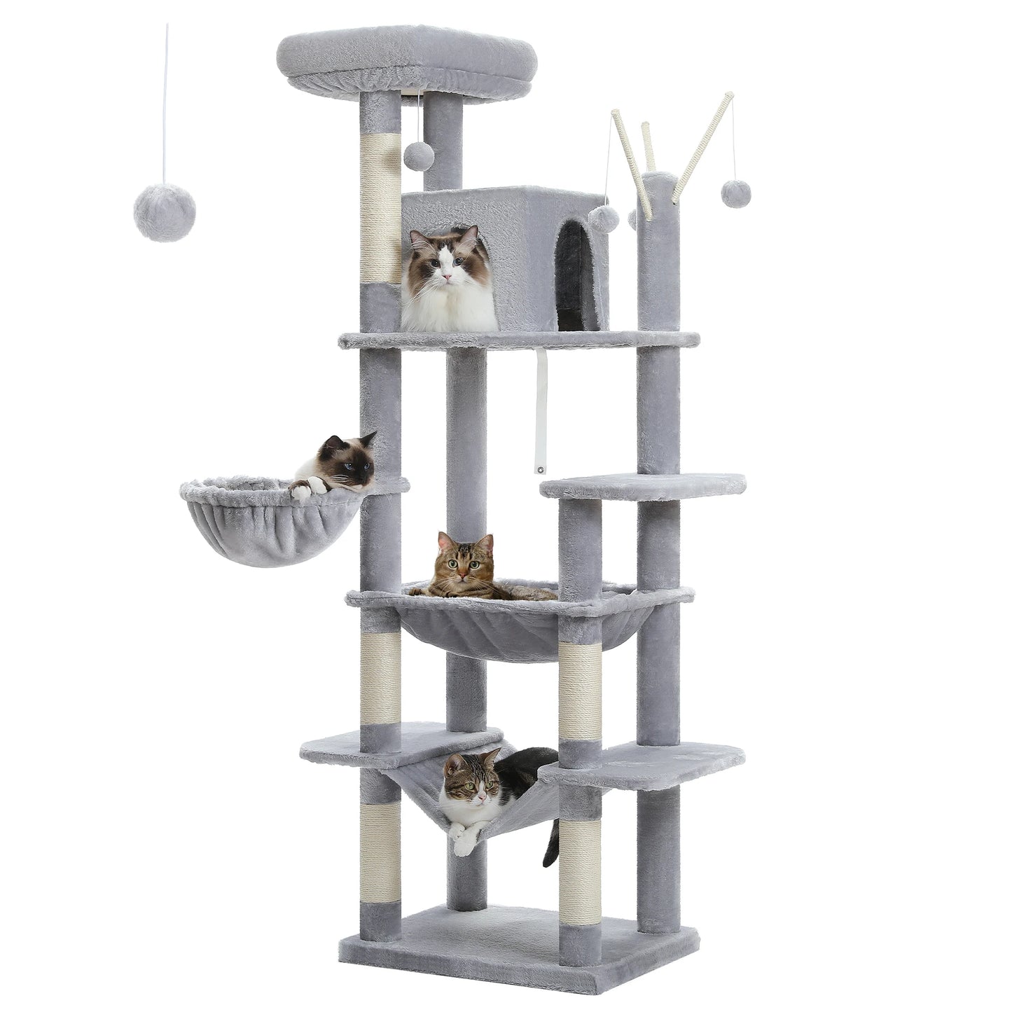 CatLuxe Large Cat Tower – Spacious Multi-Level Design