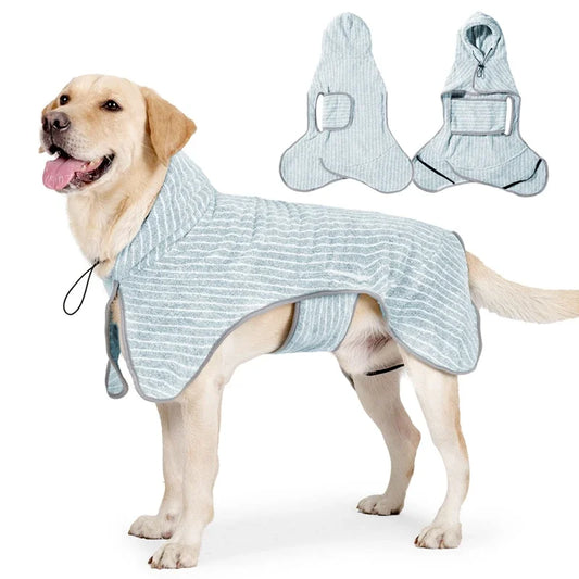 Pet Bathrobe Coat Fast Absorbent Towel for Dogs and Cats