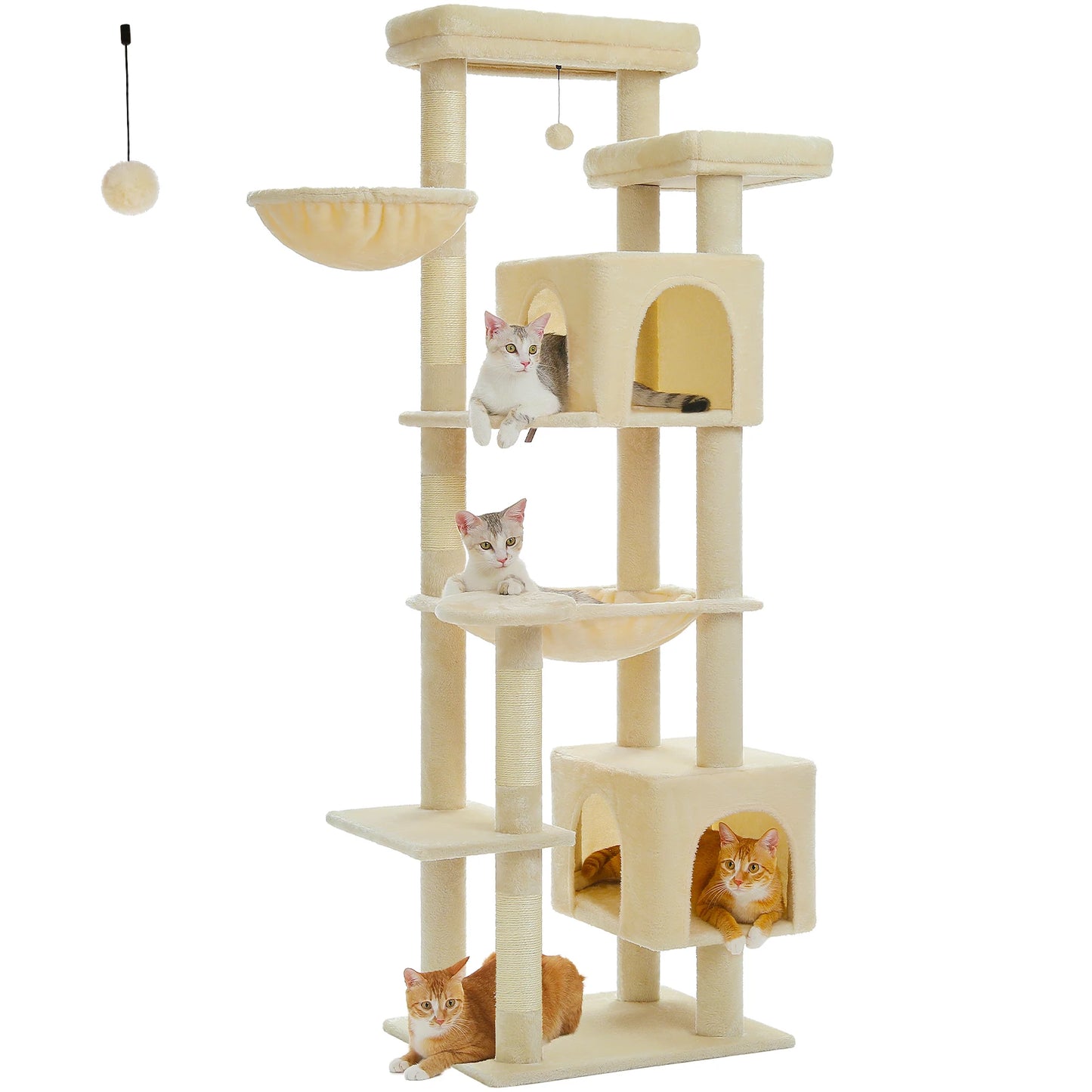 CatLuxe Large Cat Tower – Spacious Multi-Level Design