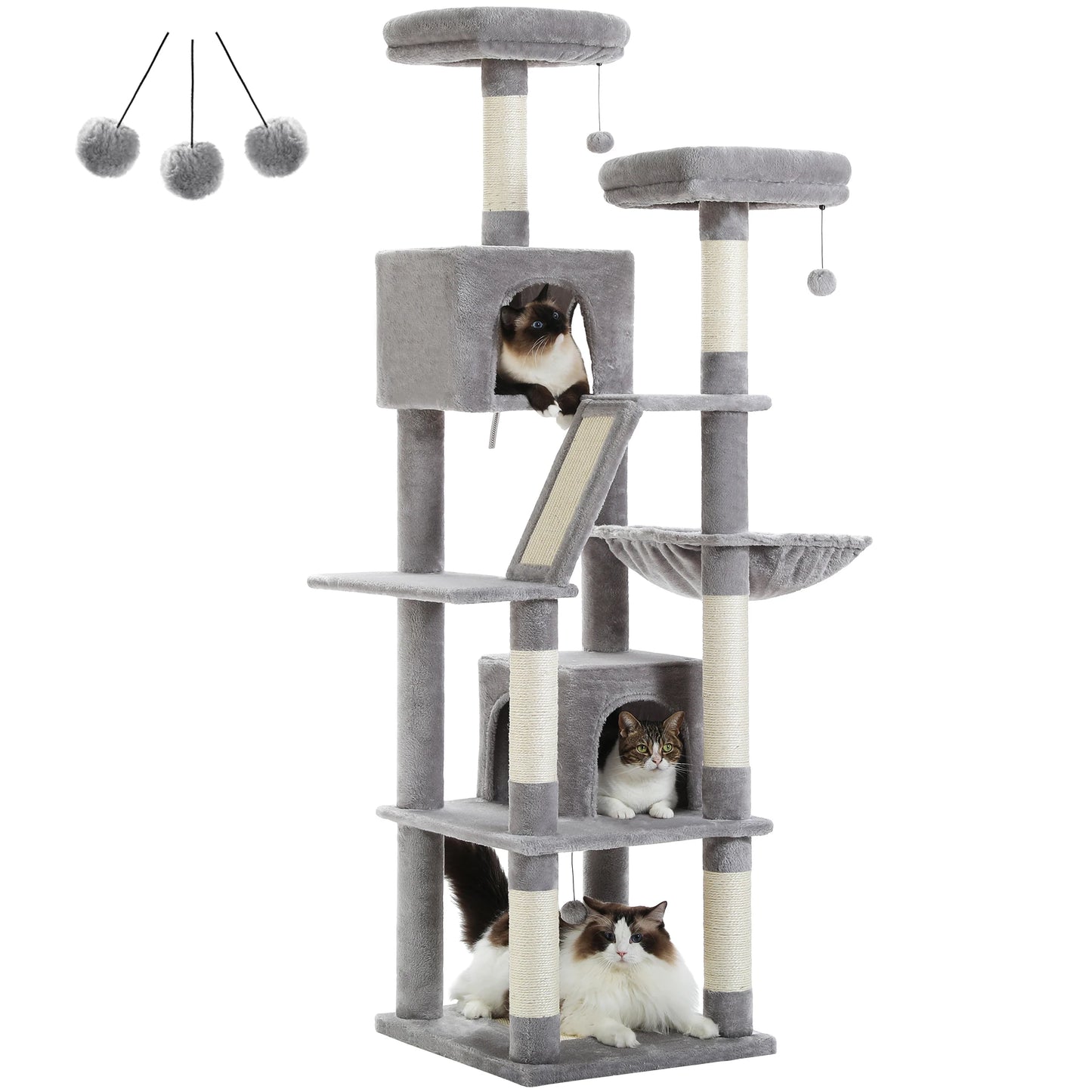 CatLuxe Large Cat Tower – Spacious Multi-Level Design