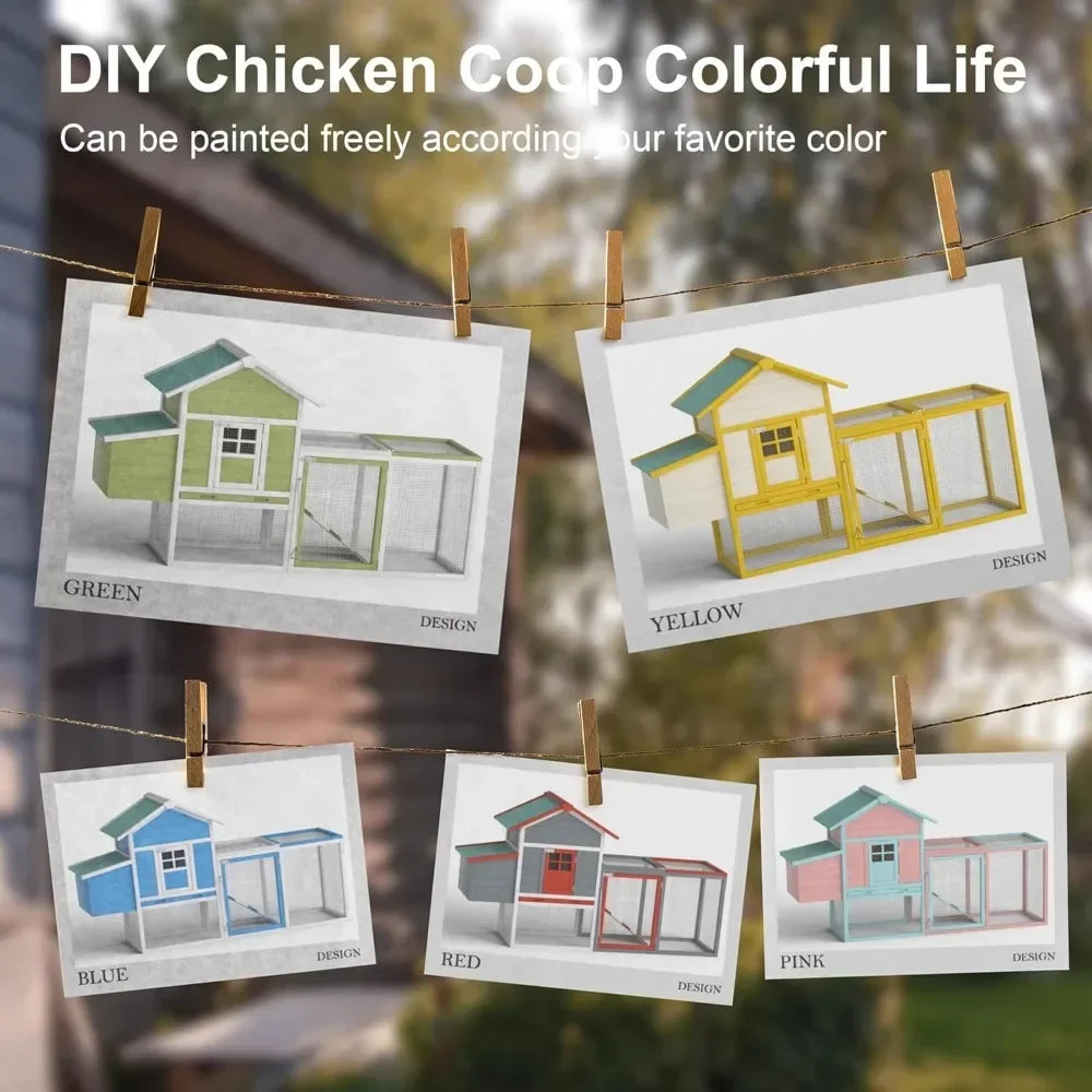 Outdoor Wooden Chicken Coop for 2-4 Chickens with Roof